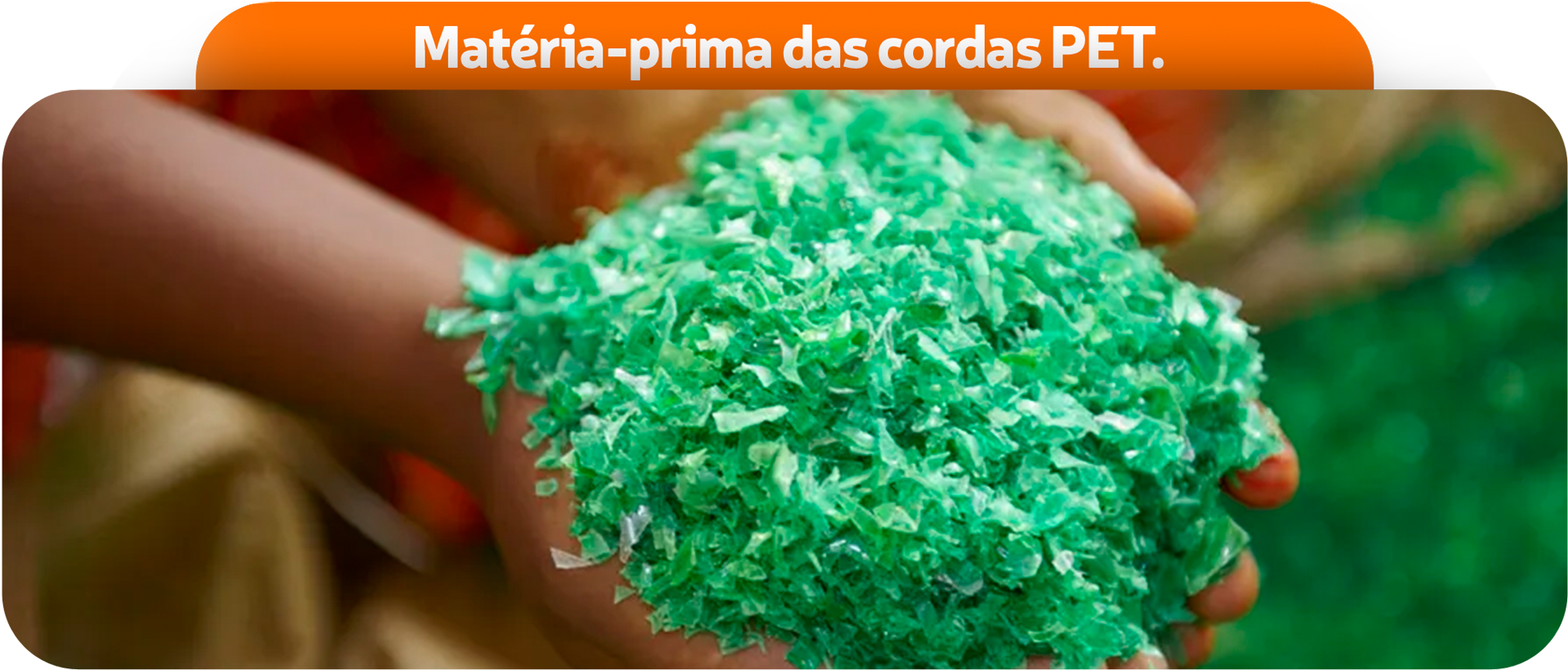 Matéria prima das cordas PET